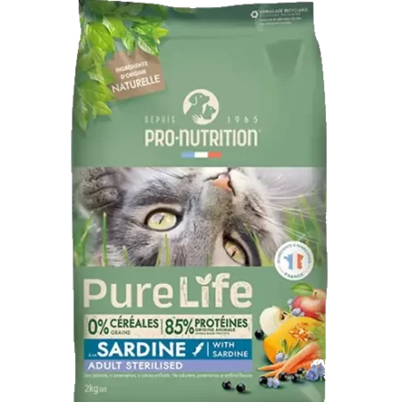 PURE LIFE ADULT STERILISED / SARDINA 2KG