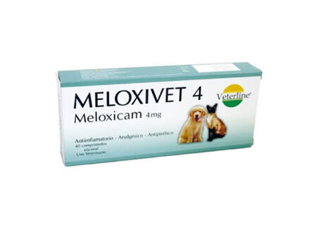 VETERLINE - MELOXIVET 4MG (MELOXICAM 4MG - ANTIFLAMATORIO BLISTER X 10TABS)