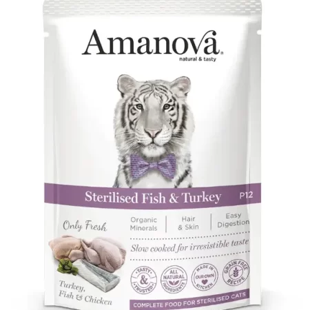 AMANOVA STERELISED FISH & TURKEY 85 g